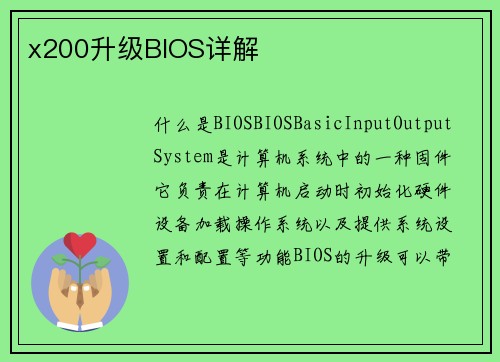 x200升级BIOS详解